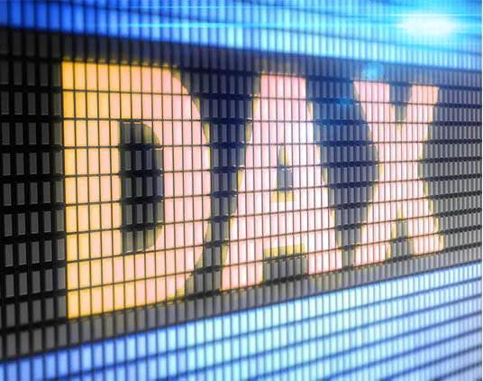 DAX Symbol auf digitaler Anzeige